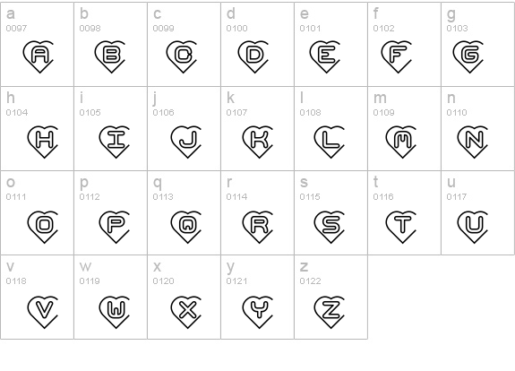 Hearts -BRK- details - Free Fonts at FontZone.net