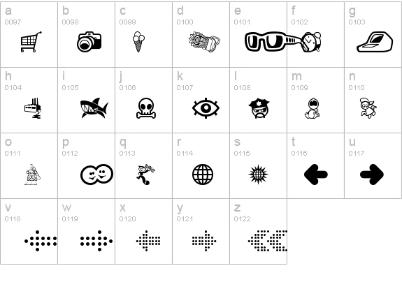 Iconografica details - Free Fonts at FontZone.net