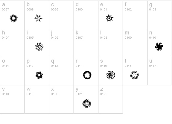 In The Zone Dingbats details - Free Fonts at FontZone.net