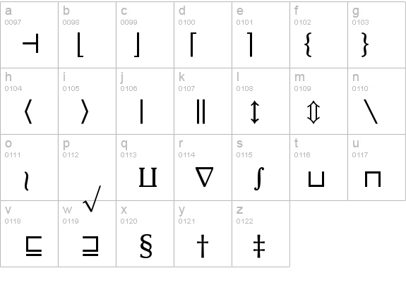 Insight Math Symbol SSi Symbol details - Free Fonts at FontZone.net