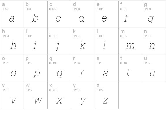Installation Light SSi Thin Italic details - Free Fonts at FontZone.net