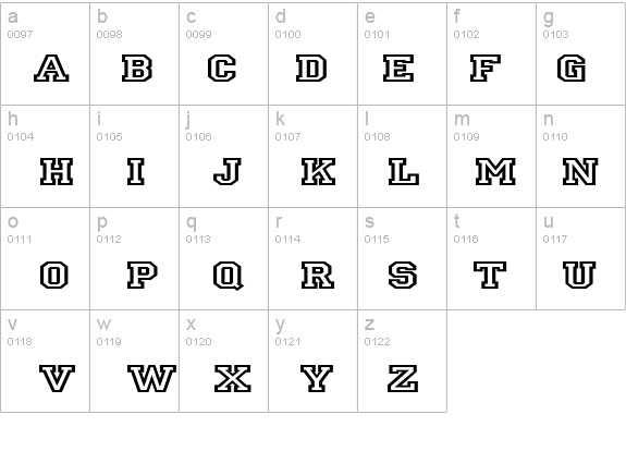 IvyLeagueExtendedOutline details - Free Fonts at FontZone.net