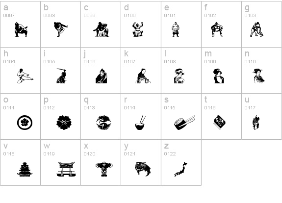 japanapush details - Free Fonts at FontZone.net