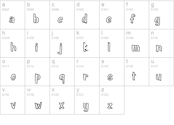Java Jive Outline details - Free Fonts at FontZone.net