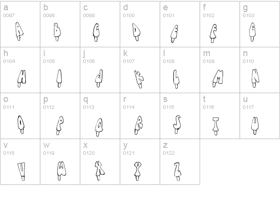 Jenna's Popsicles details - Free Fonts at FontZone.net