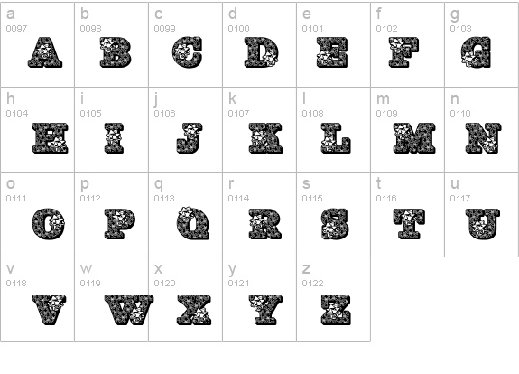 JFHollyBows details - Free Fonts at FontZone.net