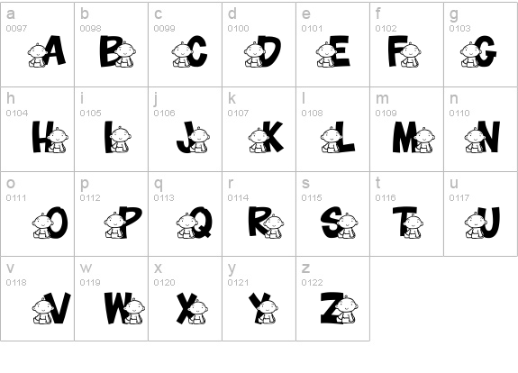 JLR Baby details - Free Fonts at FontZone.net