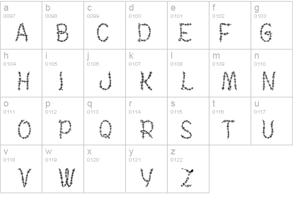 Judy's Garland details - Free Fonts at FontZone.net