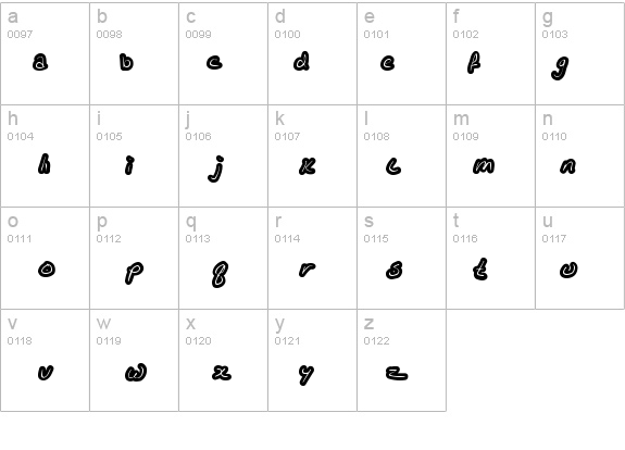 KathleenLowercase details - Free Fonts at FontZone.net