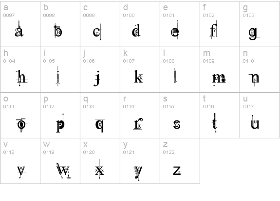 Kingthings Pique'n'meex details - Free Fonts at FontZone.net