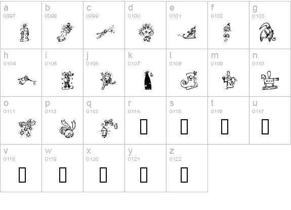 KR Christmas 2002 Dings 2 details - Free Fonts at FontZone.net