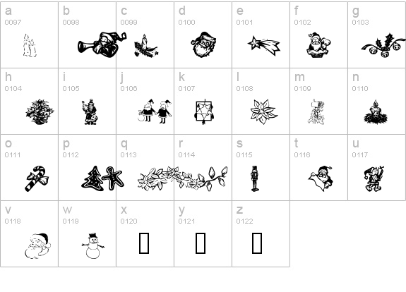 KR Christmas Dings 2004 Six details - Free Fonts at FontZone.net