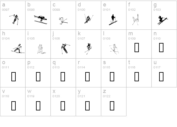 KR Ski details - Free Fonts at FontZone.net