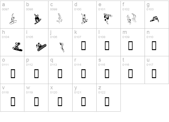 KR Snowboard details - Free Fonts at FontZone.net