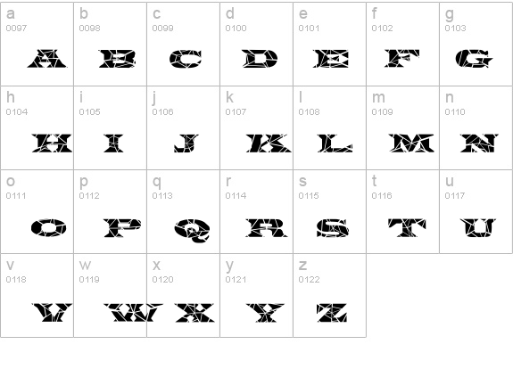 Latin-Cracked Normal details - Free Fonts at FontZone.net