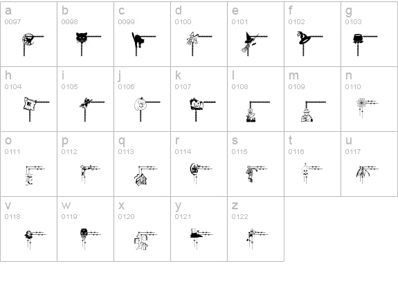 LCR Frightful Frames  details - Free Fonts at FontZone.net