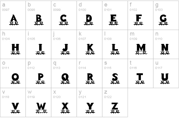 LetterTrain Bold details - Free Fonts at FontZone.net