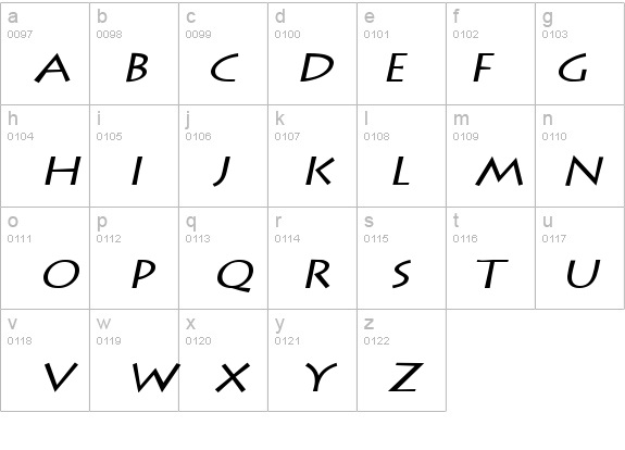 Liste-Extended Italic details - Free Fonts at FontZone.net