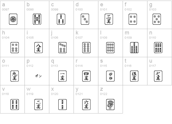 Mahjong Plain details - Free Fonts at FontZone.net