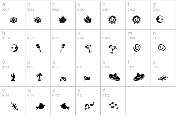 Maraca Extras Regular details - Free Fonts at FontZone.net