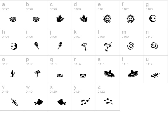 Maraca Extras details - Free Fonts at FontZone.net