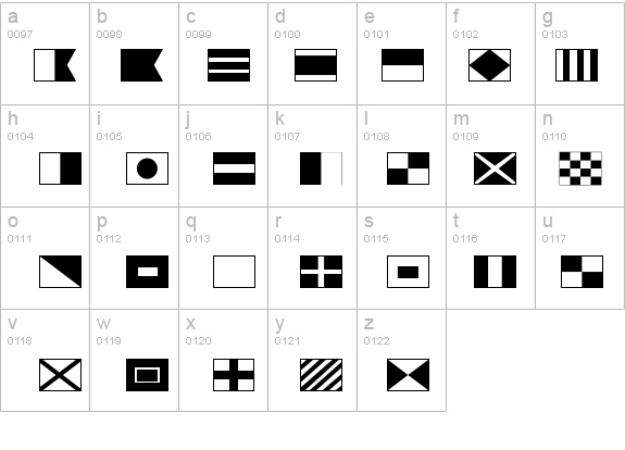 Maritime Flags details - Free Fonts at FontZone.net