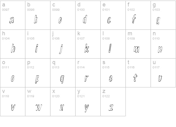 Marker-Hollow-Condensed Italic details - Free Fonts at FontZone.net