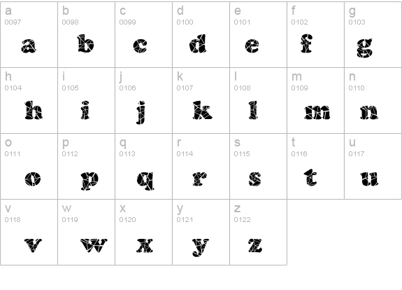 Marshmallow-Cracked Normal details - Free Fonts at FontZone.net