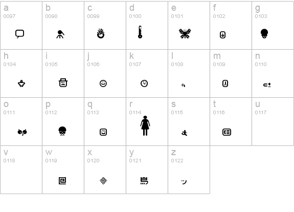 Matica-Dingbats details - Free Fonts at FontZone.net