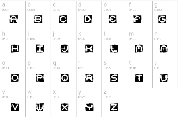 Mishmash 4x4o BRK details - Free Fonts at FontZone.net