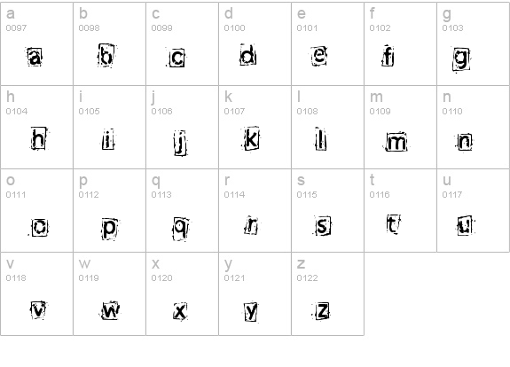 Not Too Shabby Boxed details - Free Fonts at FontZone.net