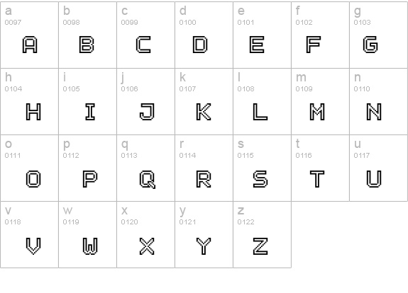Outline Pixel-7 details - Free Fonts at FontZone.net