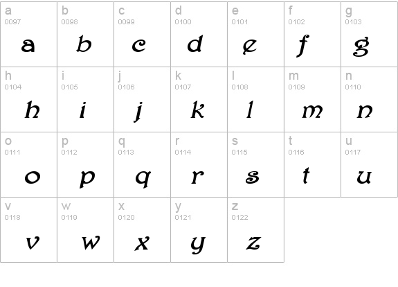 Parisian-Extended Bold Italic details - Free Fonts at FontZone.net