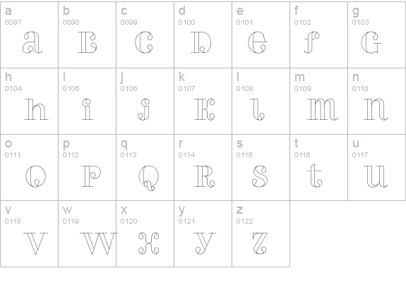 PerlaAlternate Outline details - Free Fonts at FontZone.net