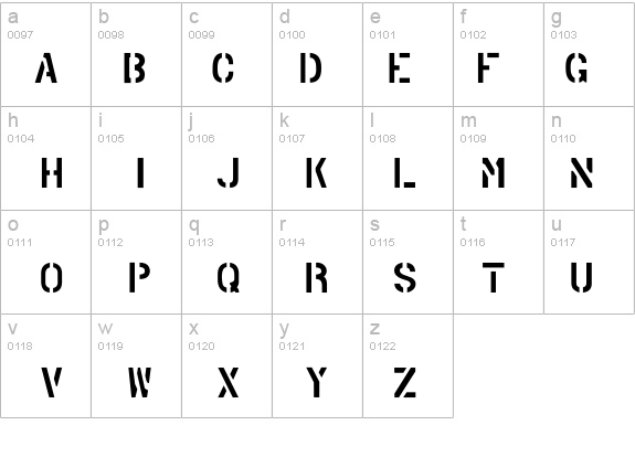 PHANTOM STENCIL details - Free Fonts at FontZone.net