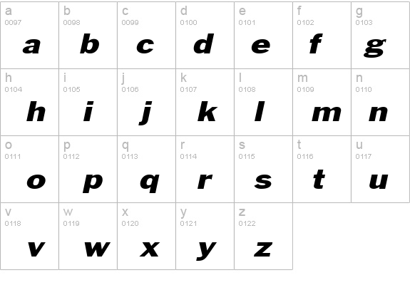 Philadelphia-Extended Italic details - Free Fonts at FontZone.net