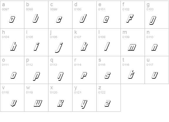 Philadelphia Italic 3D details - Free Fonts at FontZone.net