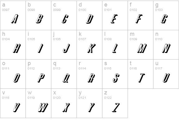 Phoenix Extended D Italic details - Free Fonts at FontZone.net