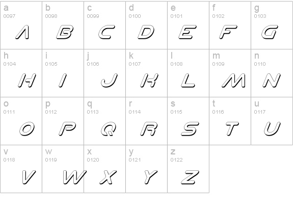 Planet N Shadow Italic details - Free Fonts at FontZone.net