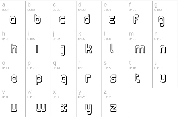 Plasmatica Shaded details - Free Fonts at FontZone.net