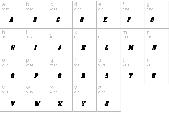 Princeton Solid-Condensed Italic details - Free Fonts at FontZone.net