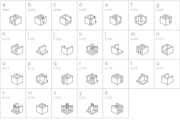 Qbicle 3 BRK details - Free Fonts at FontZone.net