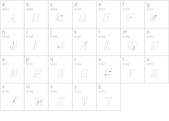 QuarterbackOutline Oblique details - Free Fonts at FontZone.net
