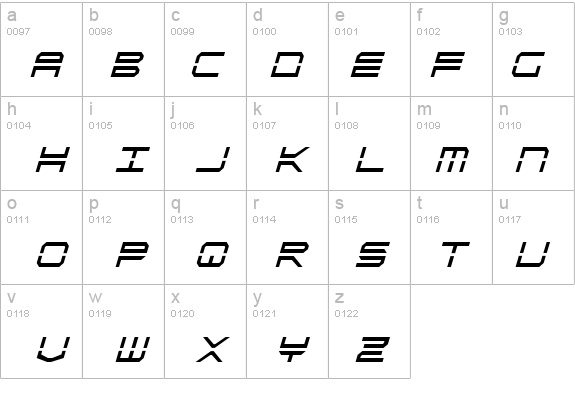 QuickStrike Italic Condensed details - Free Fonts at FontZone.net