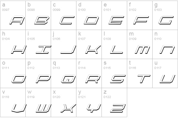 QuickTech Shadow Italic details - Free Fonts at FontZone.net