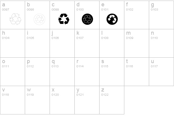 Recycle-Normal details - Free Fonts at FontZone.net