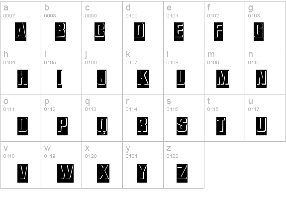 ReliefInReverse Regular details - Free Fonts at FontZone.net