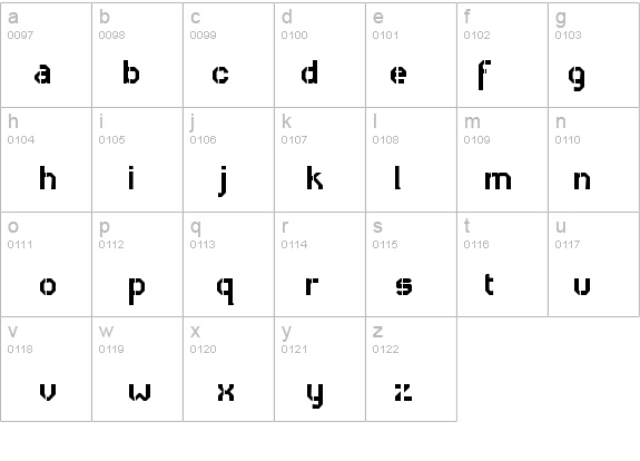 RH Carrier Stencil details - Free Fonts at FontZone.net