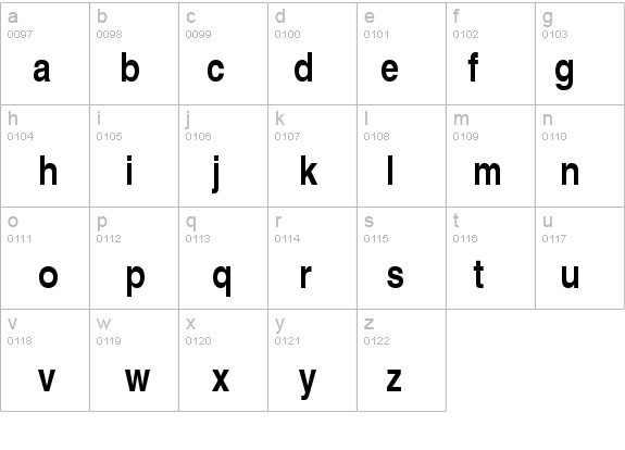 Sans Narrow BOLD details - Free Fonts at FontZone.net