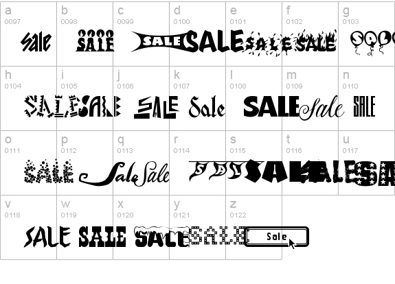 SavesAndSales details - Free Fonts at FontZone.net